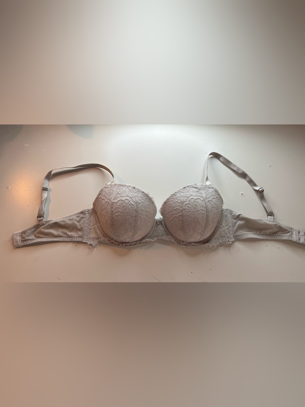 Victoria's Secret Dream Angels Lightly Lined Demi Bra Off White Lace